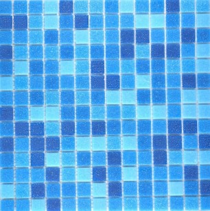 Мозаика Pixmosaic Glass Голубая на Сетке 2x2 30.5x30.5 KG303