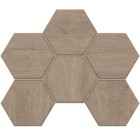 Мозаика Estima Classic Wood Dark Grey Hexagon неполированная 25x28.5 CW02