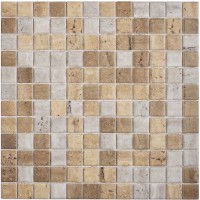 Стеклянная мозаика Vidrepur Stones Mix Travertino Blend 31.7x31.7