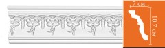 Плинтус потолочный с рисунком Decomaster 95696 (107x70x2400 мм)