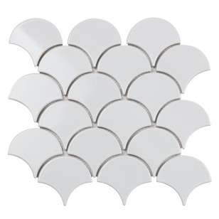 Мозаика Starmosaic Shapes Fan White Glossy 29.3x27.4