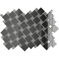 Мозаика ДСТ Зеркальная мозаика серебро-графит 2.5x2.5 30x30 Г70С30