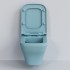 Унитаз Ambassador Benefit голубой матовый подвесной безободковый с тонкой крышкой 53.5x34x36 203T20801R-202T20801S