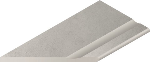 Бортик Italon Millennium Х2 Silver Bor. Svasato Round Sx 33x60 с выемкой закругленный левый 620090000737