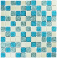 Стеклянная мозаика Bonaparte Shine Blue 2.5x2.5 30x30