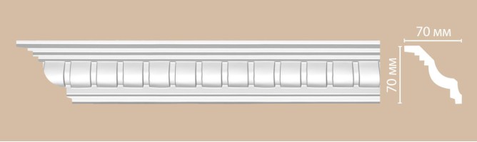 Плинтус потолочный с рисунком Decomaster 95345 (70x70x2400 мм)
