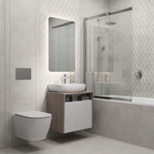 Плитка Kerama Marazzi Корредо серый светлый матовый 25x40 настенная 6437