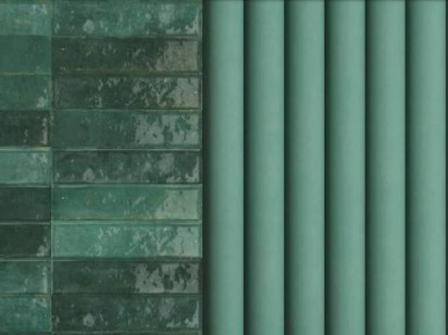 Плитка Mykonos Ceramica Mallorca Green 7.5x30 GREEN настенная