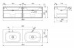 База под двойную раковину Cezares Titan 160x53x45 Light acacia TITAN-I-1600/530-2C-LAC