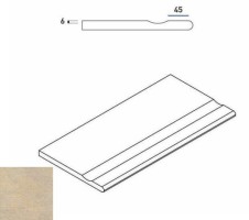 Бортик Italon District X2 Sand Bor. Svasato Round 30x60 с выемкой закругленный 620090000246