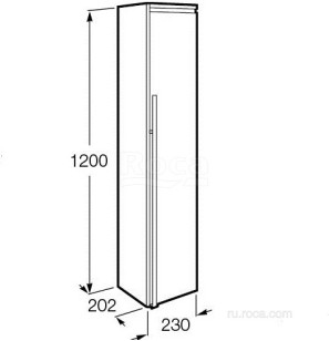 Шкаф-колонна Roca Aneto 20.2x23x120 857467806