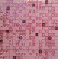 Мозаика Pixmosaic Glass Микс Розовый 1.5x1.5 30x30 МС 2084