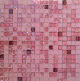 Мозаика Pixmosaic Glass Микс Розовый 1.5x1.5 30x30 МС 2084