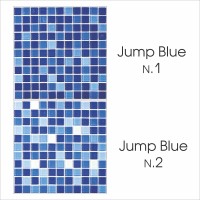 Стеклянная мозаика Bonaparte Jump Blue №2 2.5x2.5 30x30