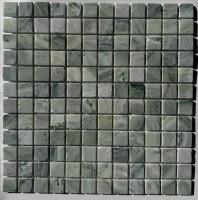 Мозаика Pixmosaic Каменная мозаика из мрамора Jet Green на сетке 30.5x30.5 PIX313