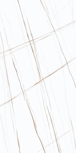 Спеченный камень Delfone Laurent Gilded White Satin 120x240