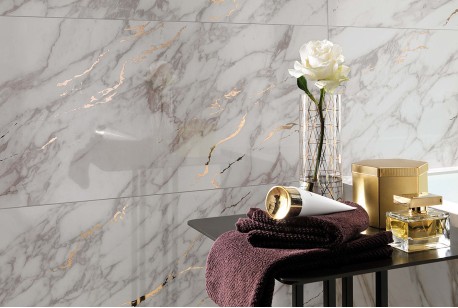 Керамогранит Infinity Ceramica Beatrix White Golden Line Glossy 60x120