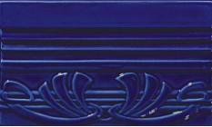 Бордюр Ceramiche Grazia Epoque Terminale Deco Cobalt Craquele 12x20 TED9