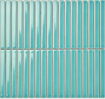 Мозаика Porcelain Mosaic Strip Небесный Глянцевый 1.5x14.5 29.4x31.3 Y15FW30