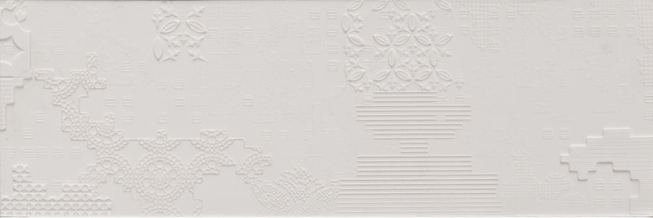 Керамогранит Mutina Bas Relief Patchwork Relief Bianco Matt 18x54 PUBP01