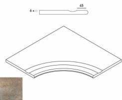 Бортик Italon District X2 Emerald Bor. Svasato Ang. Round 30 60x60 с выемкой угловой закругленный 620090000258