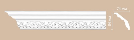 Плинтус потолочный с рисунком Decomaster 95621F гибкий (70x84x2400 мм)