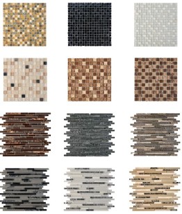 Мозаика Pixmosaic Камень и стекло из мрамора и стекла на сетке 28.6x30 PIX727