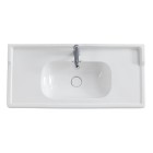 Керамическая раковина чаша в центре Cezares Giubileo 100x8x46 Bianco Lucido CZR-ELT-100-LVB