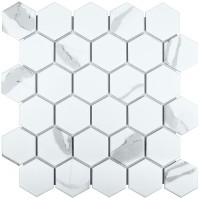 Мозаика Starmosaic Geometry Hexagon Small Carrara Matt 27.1x28.2