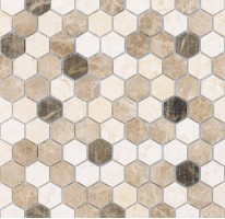 Мозаика Caramelle Mosaic Pietrine Hexagonal Pietra Mix 1 Mat hex 28.5x30.5