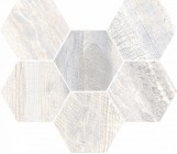 Мозаика Estima Spanish Wood White Hexagon неполированная 25x28.5 SP00