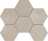 Мозаика Estima Graffito Hexagon неполированная 25x28.5 GF02