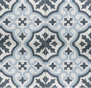 Керамогранит Etili Seramik Venice Sky Blue Black Pre-Cut 45x45