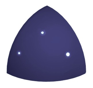 Pool Tile Radial External Corner Dark Blue Smooth
