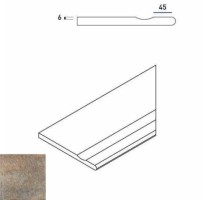 Бортик Italon District X2 Emerald Bor. Svasato Round Dx 30x60 с выемкой закругленный правый 620090000261