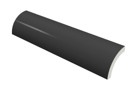 Pool Tile Radial External Black Smooth