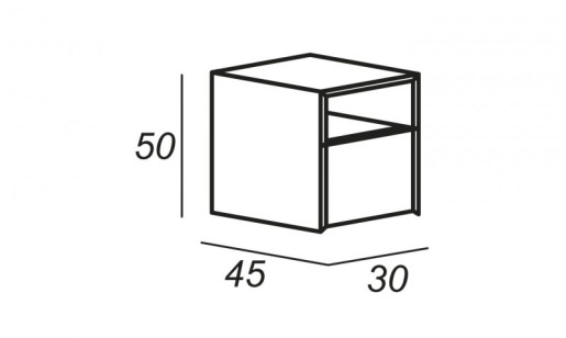 База под раковину Cezares Space 90x45x50 Bianco Rock 55030