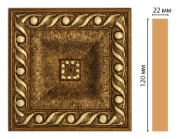 Вставка цветная Decomaster D208-43 (120x120x22 мм)