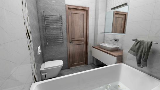 Плитка Beryoza Ceramica Верди Серый 25x75 настенная
