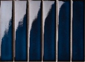 Мозаика Porcelain Mosaic Strip Черная глянцевая 4.5x19.5 19.5x28.8 Y45PW07