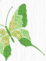 Декор Нефрит-Керамика Кураж Бабочки зеленый 25x132 95-74-45-35-30