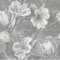 Панно Azori Opale Grey Flower 63x63 588912003