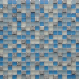 Мозаика Pixmosaic Glass Серо-голубая 1.5x1.5 30x30 GS083