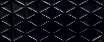 Плитка Tubadzin Senza Geo Black Struktura 29.8x74.8 настенная