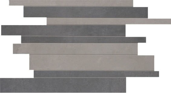 Мозаика DKR51152 Docks Mos.Brick Grey Black 30X40 ABK Ceramiche