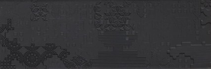 Керамогранит Mutina Bas Relief Patchwork Relief Nero Matt 18x54 PUBP02