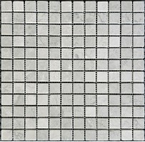 Мозаика Pixmosaic Каменная мозаика из мрамора Tundra Grey на сетке 30.5x30.5 PIX329