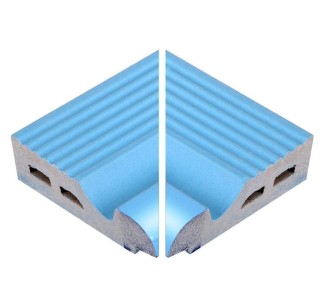 Pool Tile Internal Corner Blue