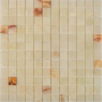 Мозаика Pixmosaic Каменная мозаика из оникса White Onyx на сетке 30.5x30.5 PIX203