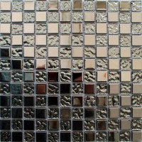 Мозаика Pixmosaic Glass Шахматка Серебряная 2.3x2.3 30x30 DSA123